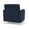 Lesro Siena Lounge Reception Wide Guest Chair, Brushed Steel, RF Blueberry Upholstery SN1201 - alternate 3